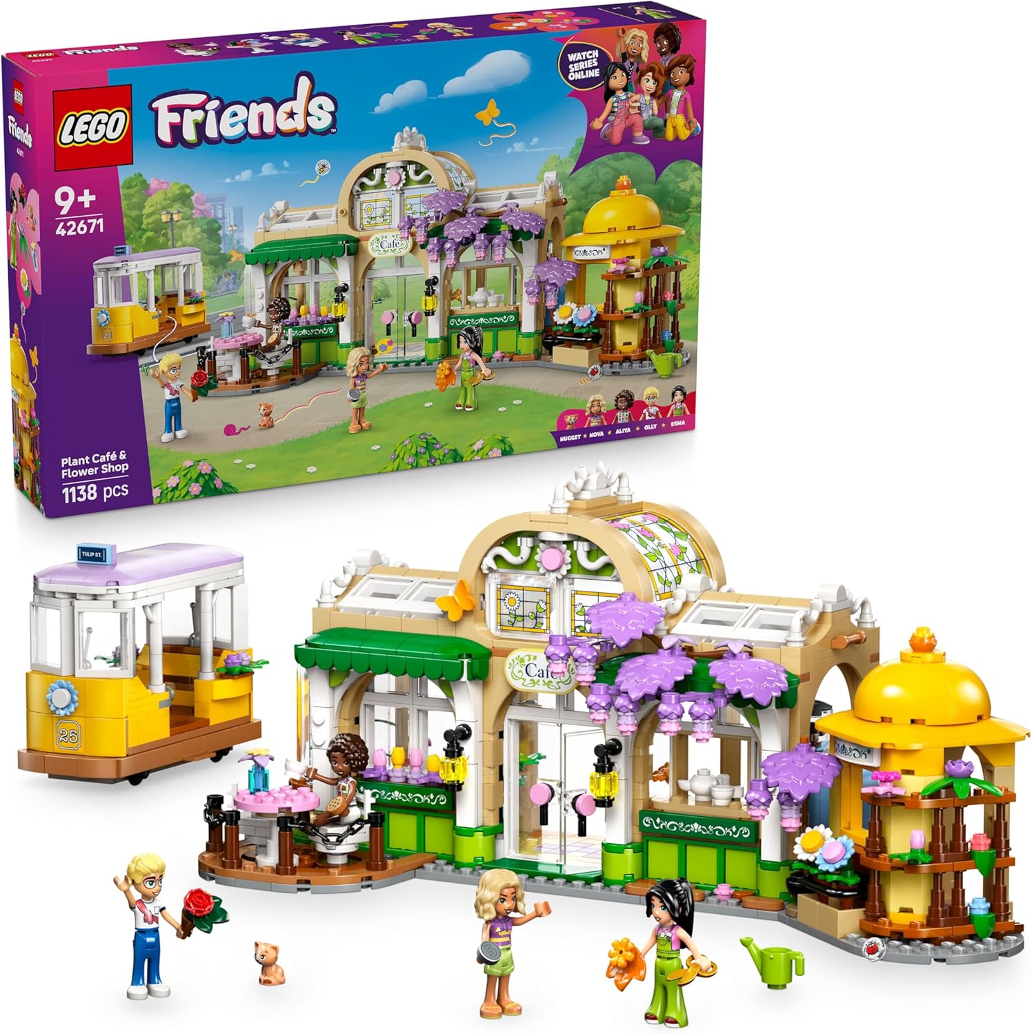 Detalle de LEGO Friends Pflanzencafé und Blumenkiosk – 42671