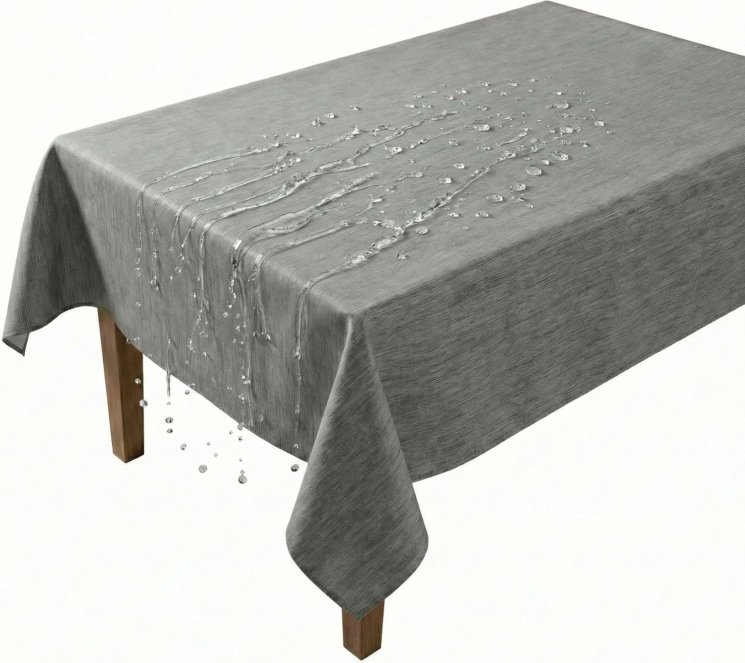Artwelt Wachstuchtischdecke aus PVC, abwaschbar & wasserabweisend, Stone Grey (240 x 140 cm)
