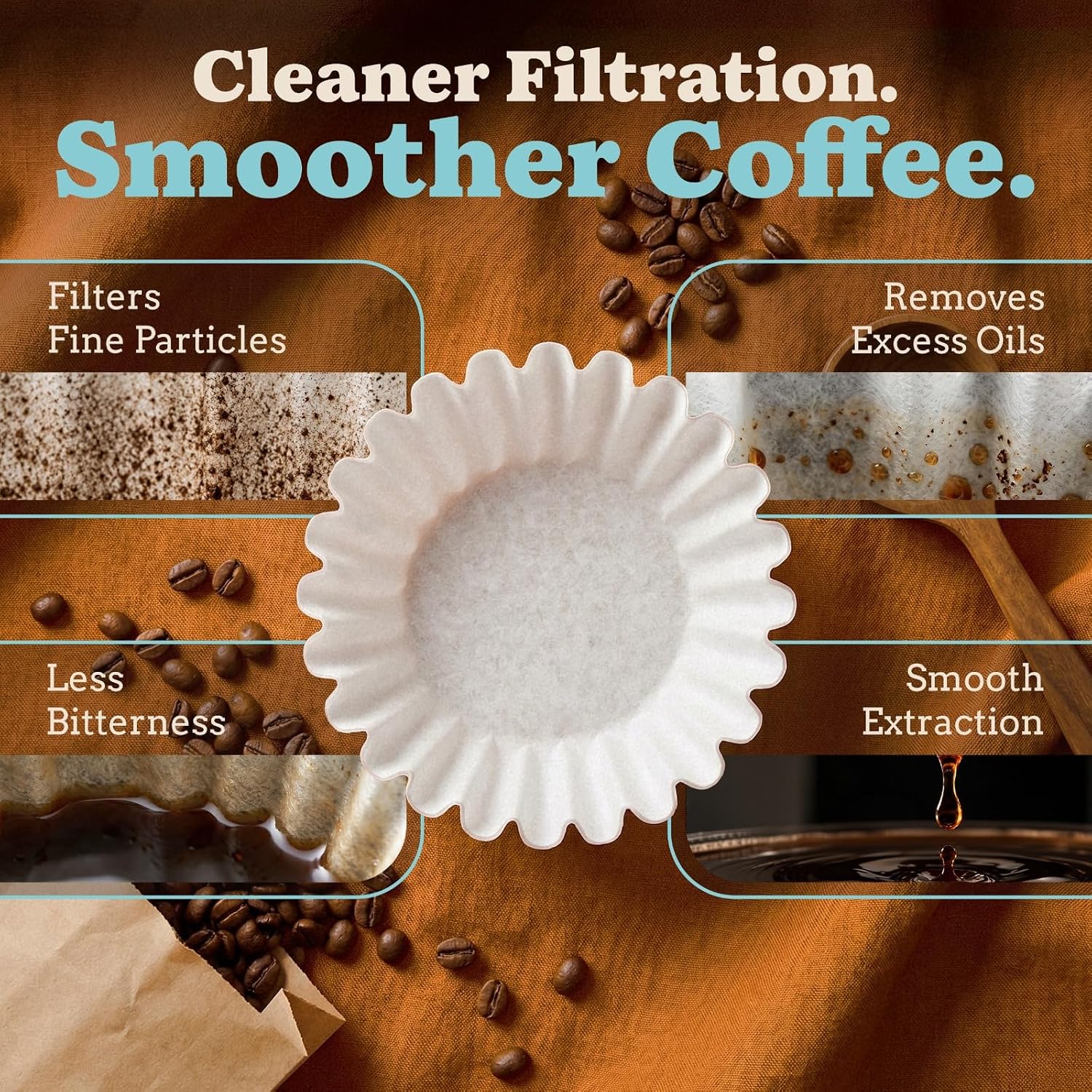 Thumbnail 5 de 8-12 Cup Basket Coffee Filters (Natural Unbleached, 200) by Rupert and Jeoffrey's Trading Co.