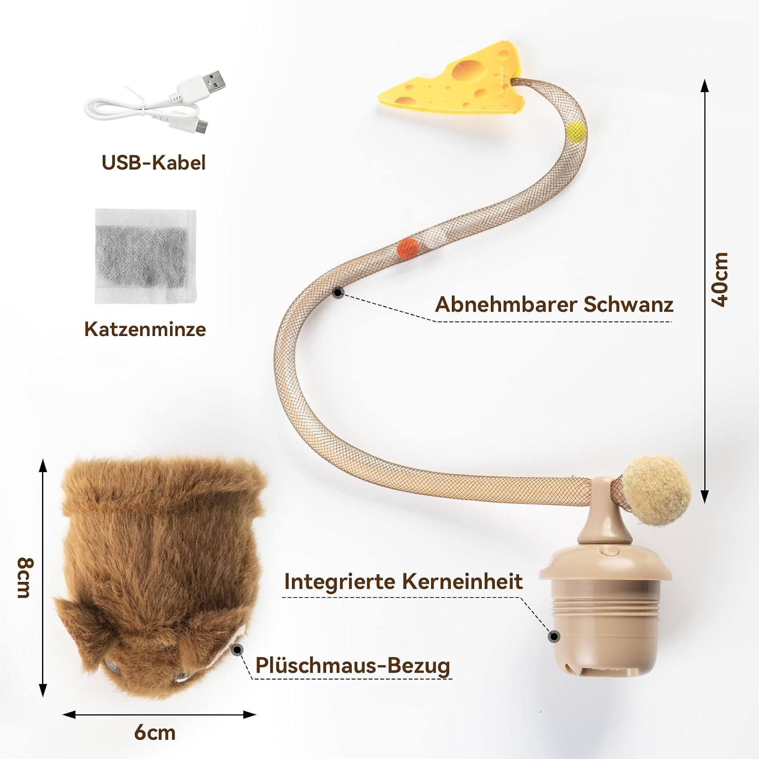 Thumbnail 6 de Migipaws Migimaus interaktives Katzenspielzeug 350 mAh 🐭