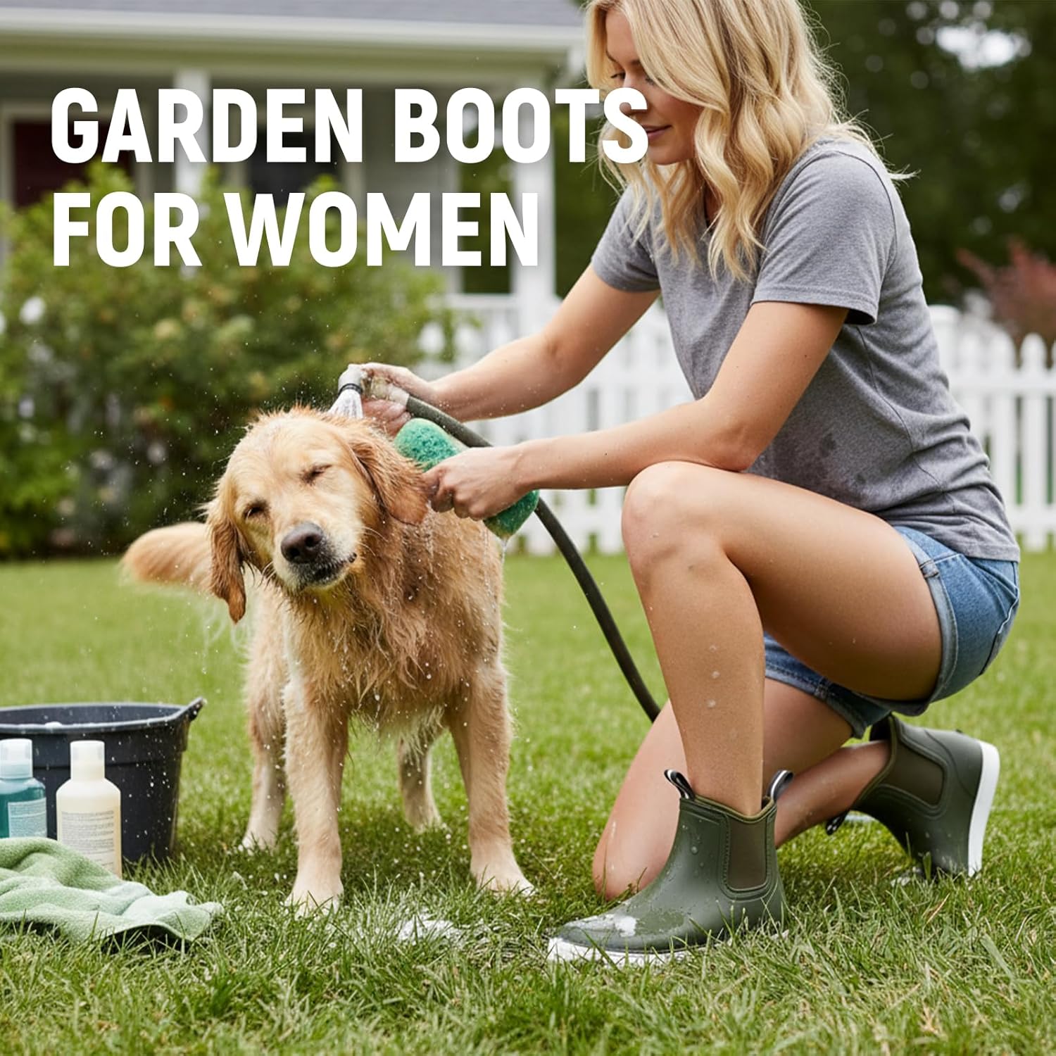 Thumbnail 4 de ZCVQX Women's Deck Boots Waterproof Ankle Rain Boots