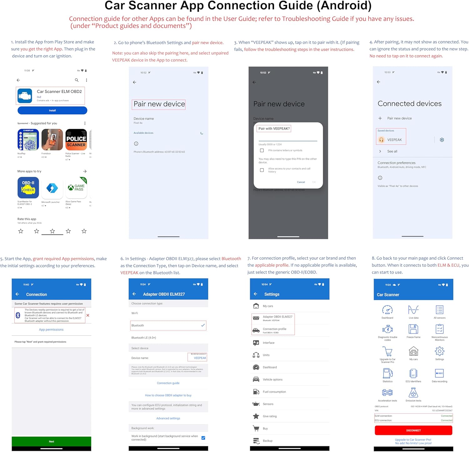Thumbnail 6 de Veepeak OBDCheck BLE OBD II Scanner