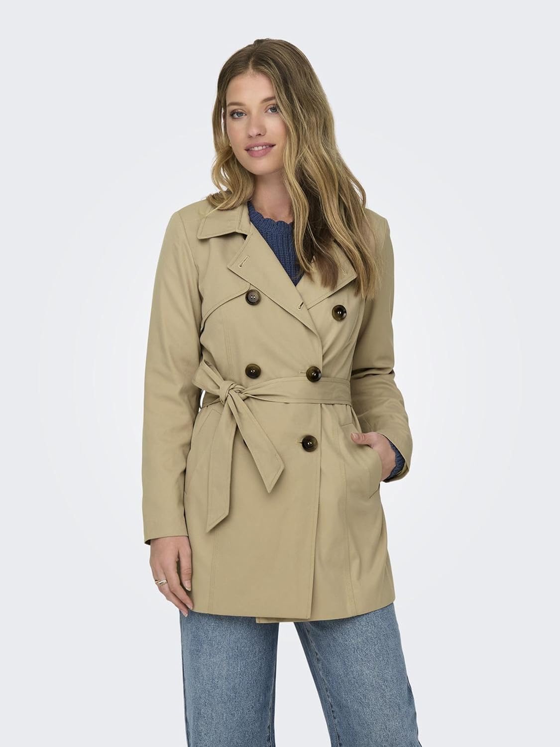 Thumbnail 1 de ONLY Female Trenchcoat ONLVALERIE Trenchcoat – Damen-Trenchcoat mit Reverskragen