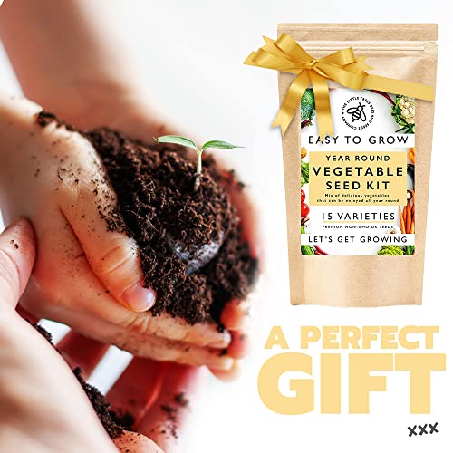 Detalle de Vegetable Seeds Kit for Planting – 15 Heirloom Varieties, UK Sourced, Easy to Grow