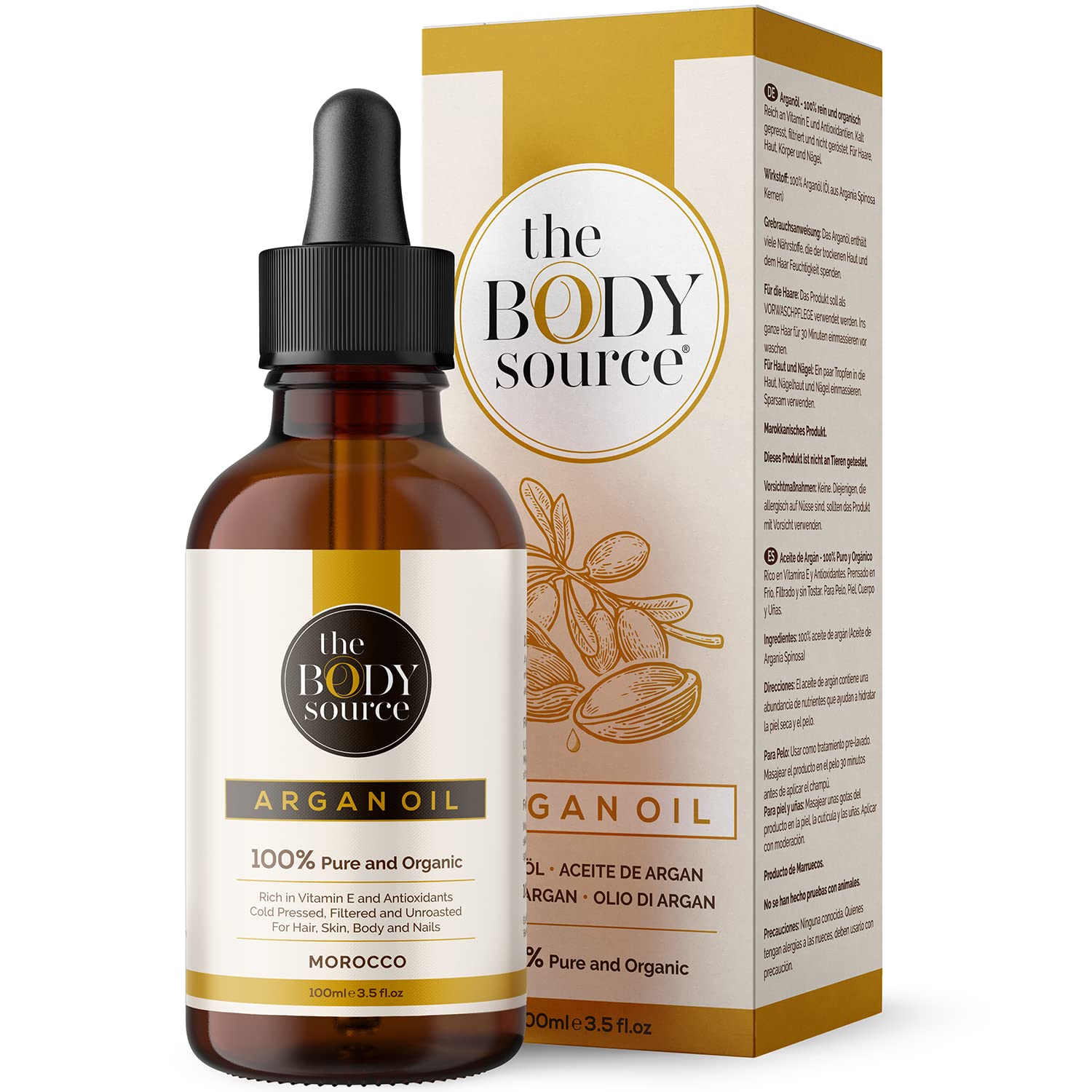 Detalle de The Body Source Arganöl 100 ml Öl für Haut und Haare