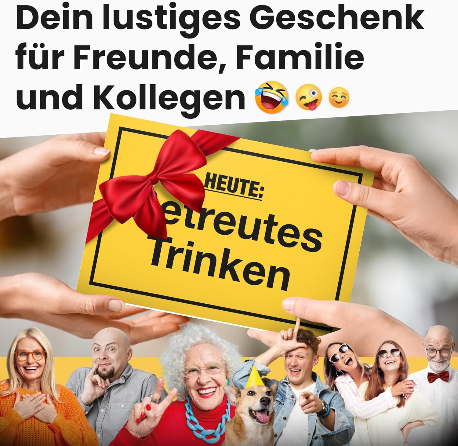 Detalle de DankeDir! Schild mit Spruch Bar – lustige Geschenkidee für Freunde