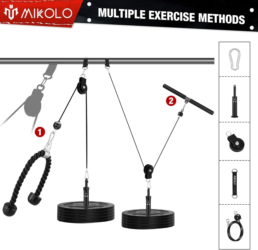 Thumbnail 4 de Mikolo Fitness LAT and Lift Dual Cable System 70" 🏋