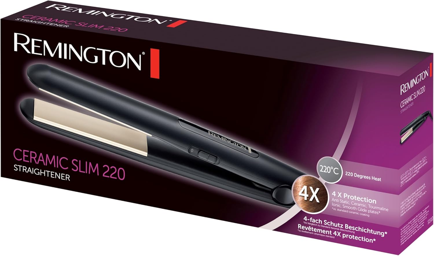 Thumbnail 6 de Remington S1510 Ceramic Slim : lisseur cheveux avec protection céramique/tourmaline 4X