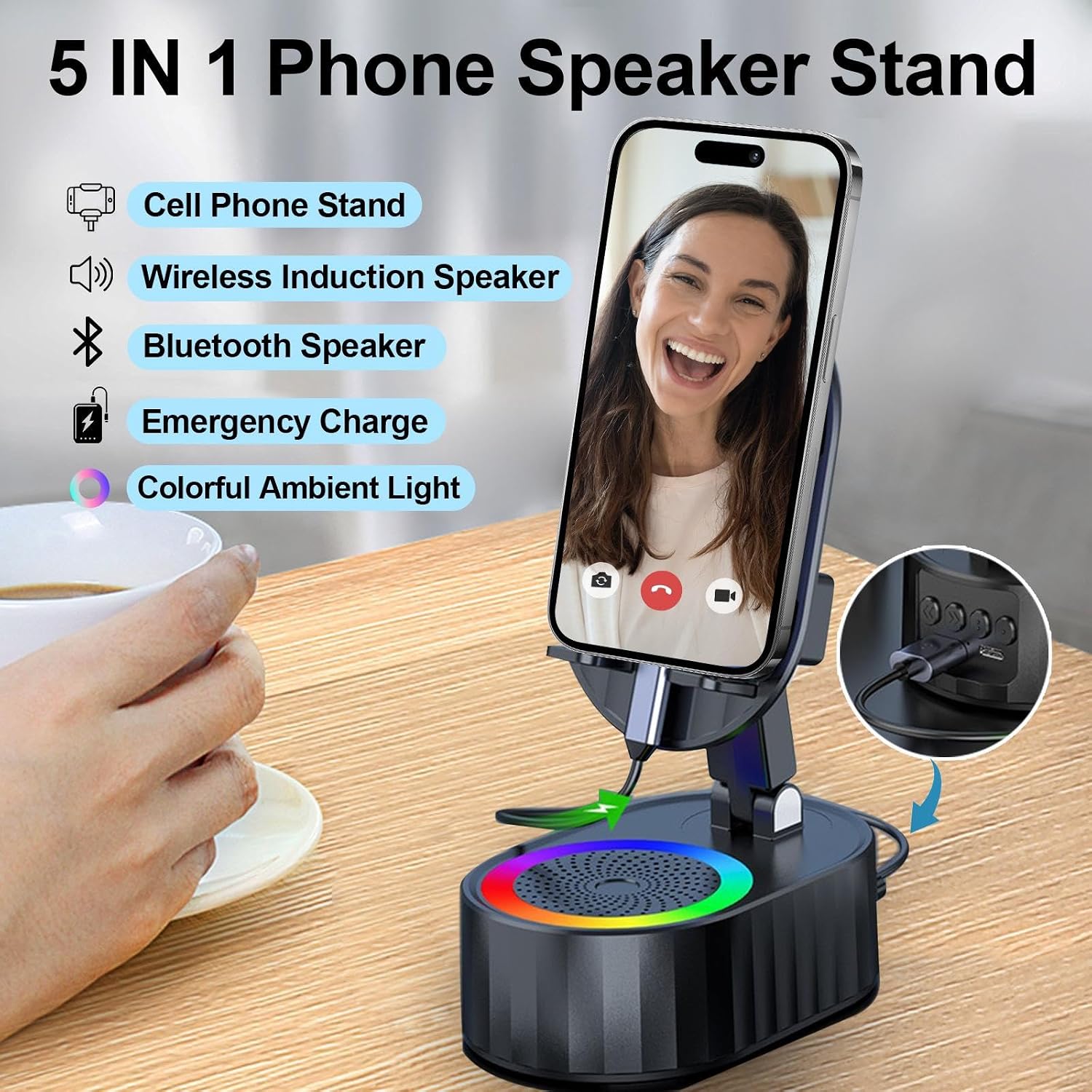 Thumbnail 2 de AKLLCCR Wireless Induction Speaker 3000mAh