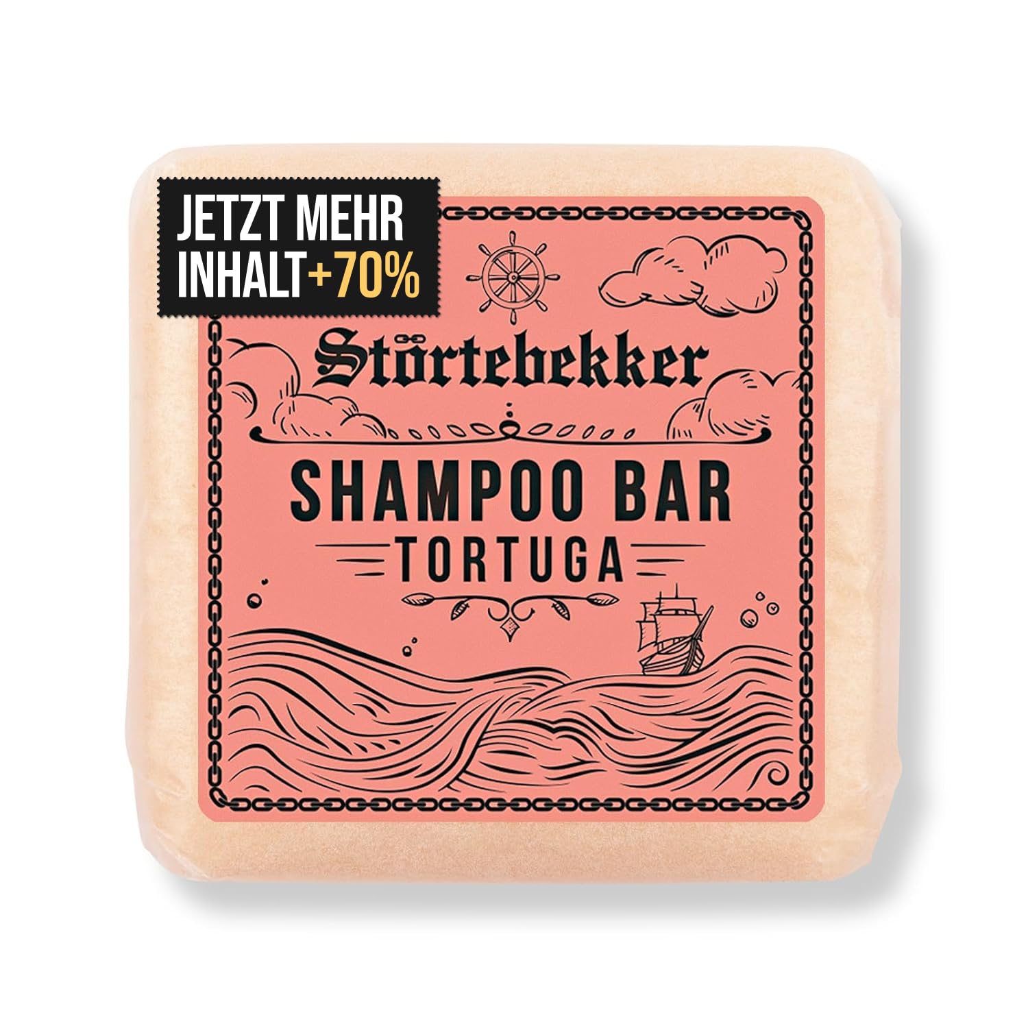Detalle de Störtebekker Premium Shampoo Bar Tortuga – 100 g, 3in1 festes Shampoo für Haare, Kopfhaut und Bart