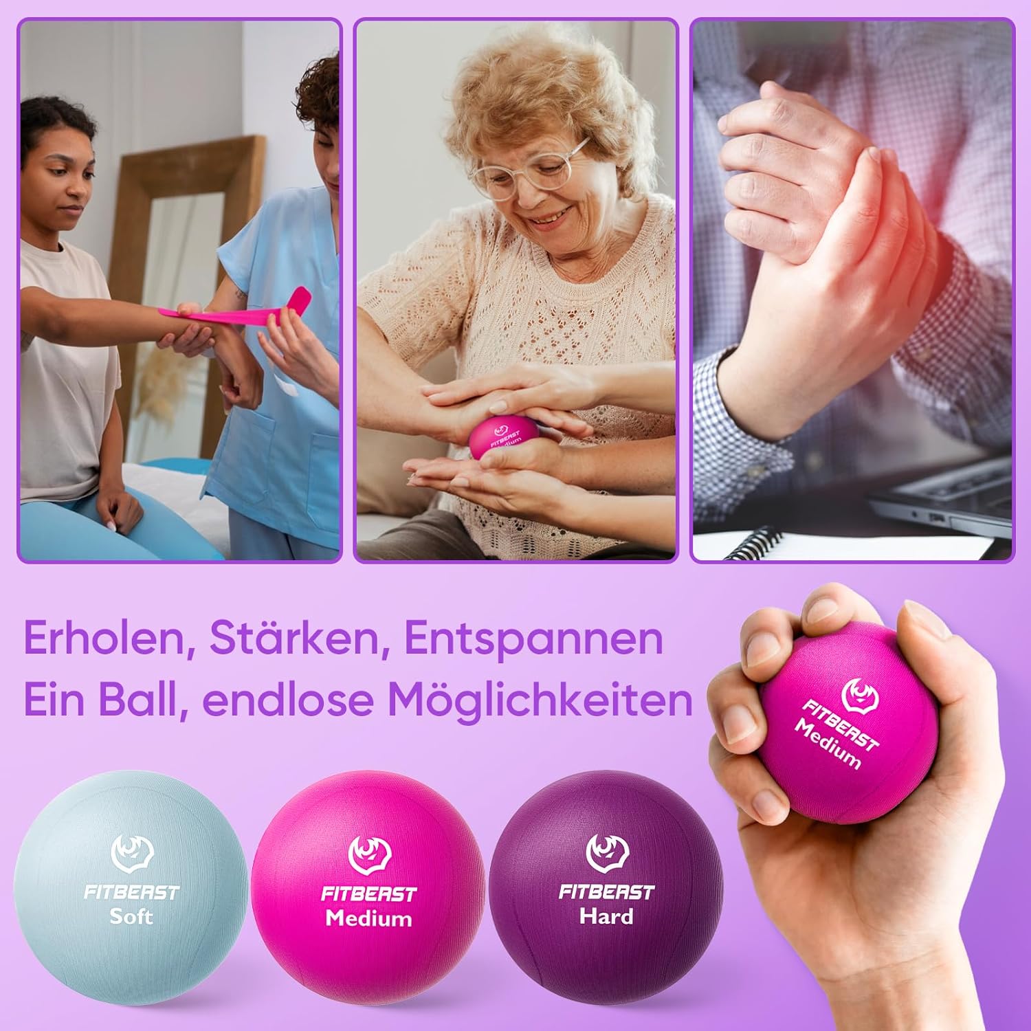Thumbnail 4 de FitBeast Handkrafttrainer kompakt 6‑Teiliges Set