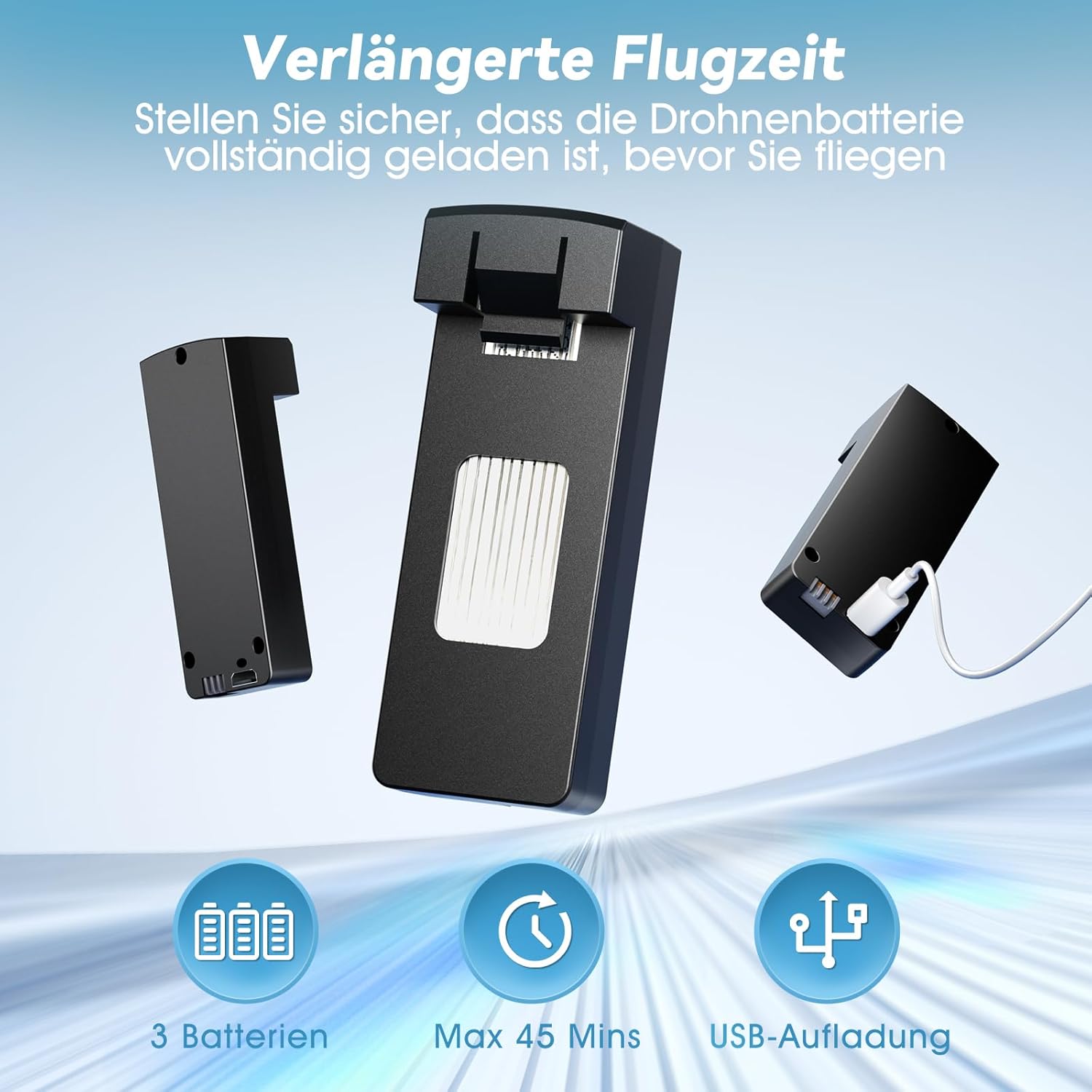 Detalle 2 de S165 Drohne mit Kamera 1080P – 2-Kamera-System, 40 Minuten Flugzeit, 3 Akkus, 5G WiFi