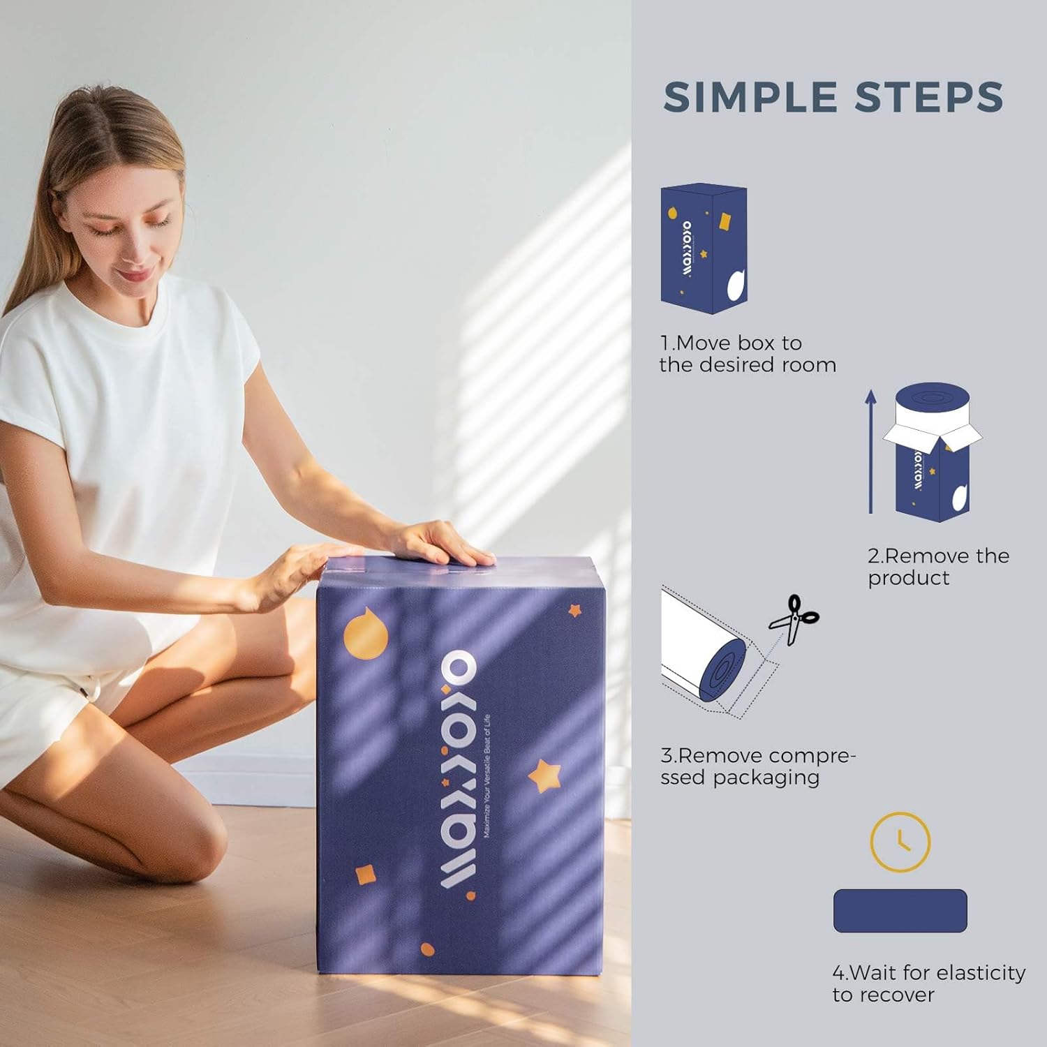 Thumbnail 4 de MAXYOYO Japanese Floor Mattress Futon Mattress, Queen Size