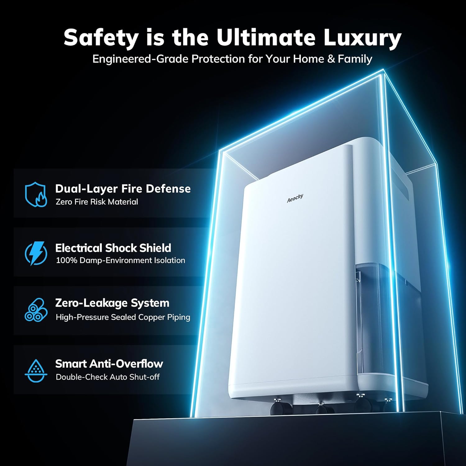 Thumbnail 4 de AEOCKY 25L/day Dehumidifier for Home – compact power for 50 m²/200 m³