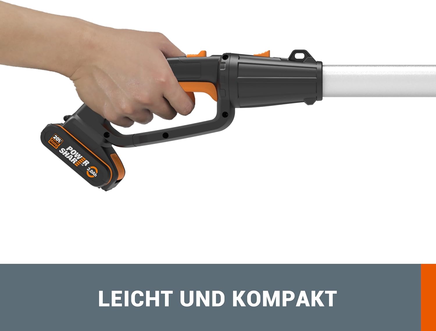 Thumbnail 1 de WORX WG252E.9 Akku-Teleskop-Heckenschere – 45 cm Schnittbreite, bis 3,20 m Höhe, PowerShare kompatibel