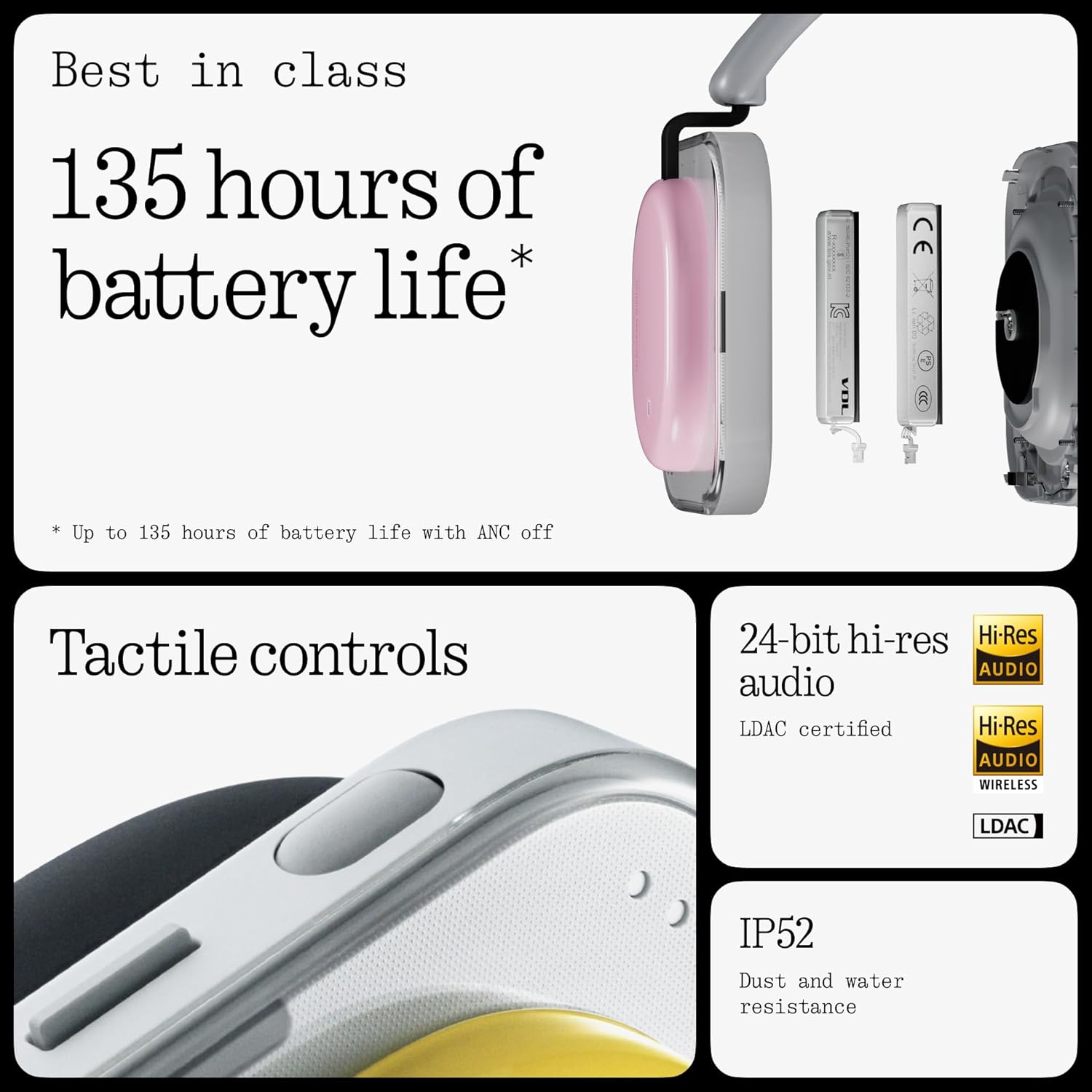 Thumbnail 3 de Nothing Headphone (a) 2026: Adaptive ANC Over-Ear Headphones with LDAC and 135-Hour Battery