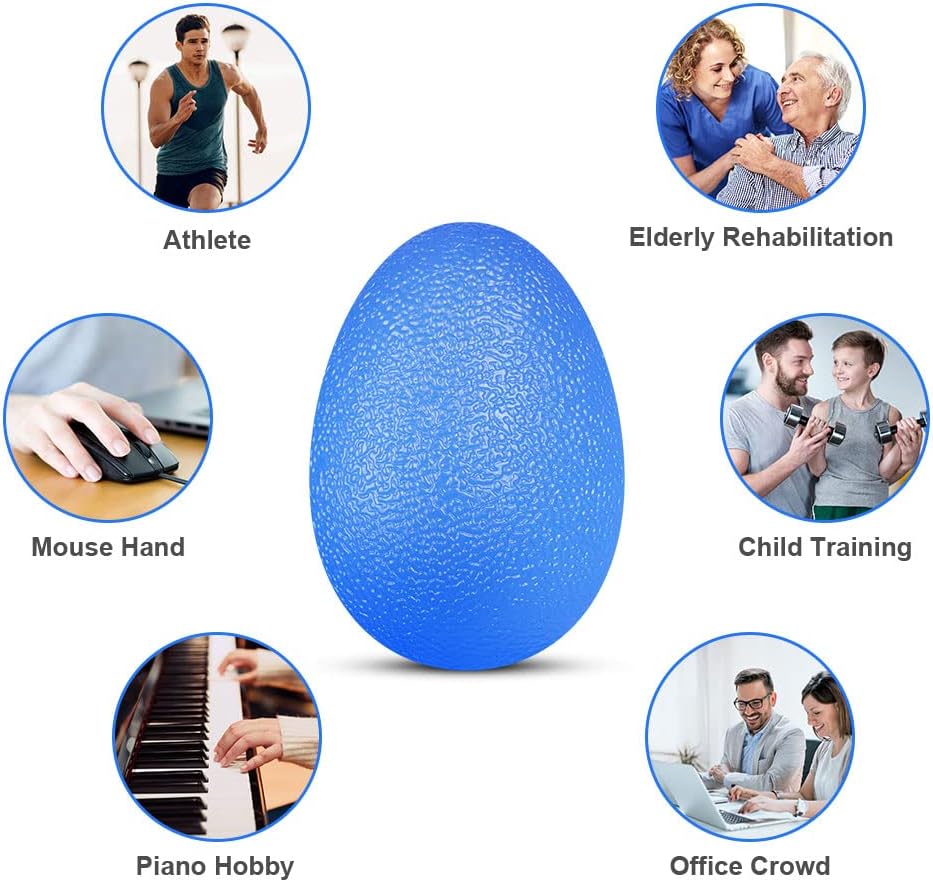 Thumbnail 6 de Vicloon eiförmige Griffbälle (4er-Set) mit unterschiedlichen Härtegraden – Antistressball für Hand & Finger