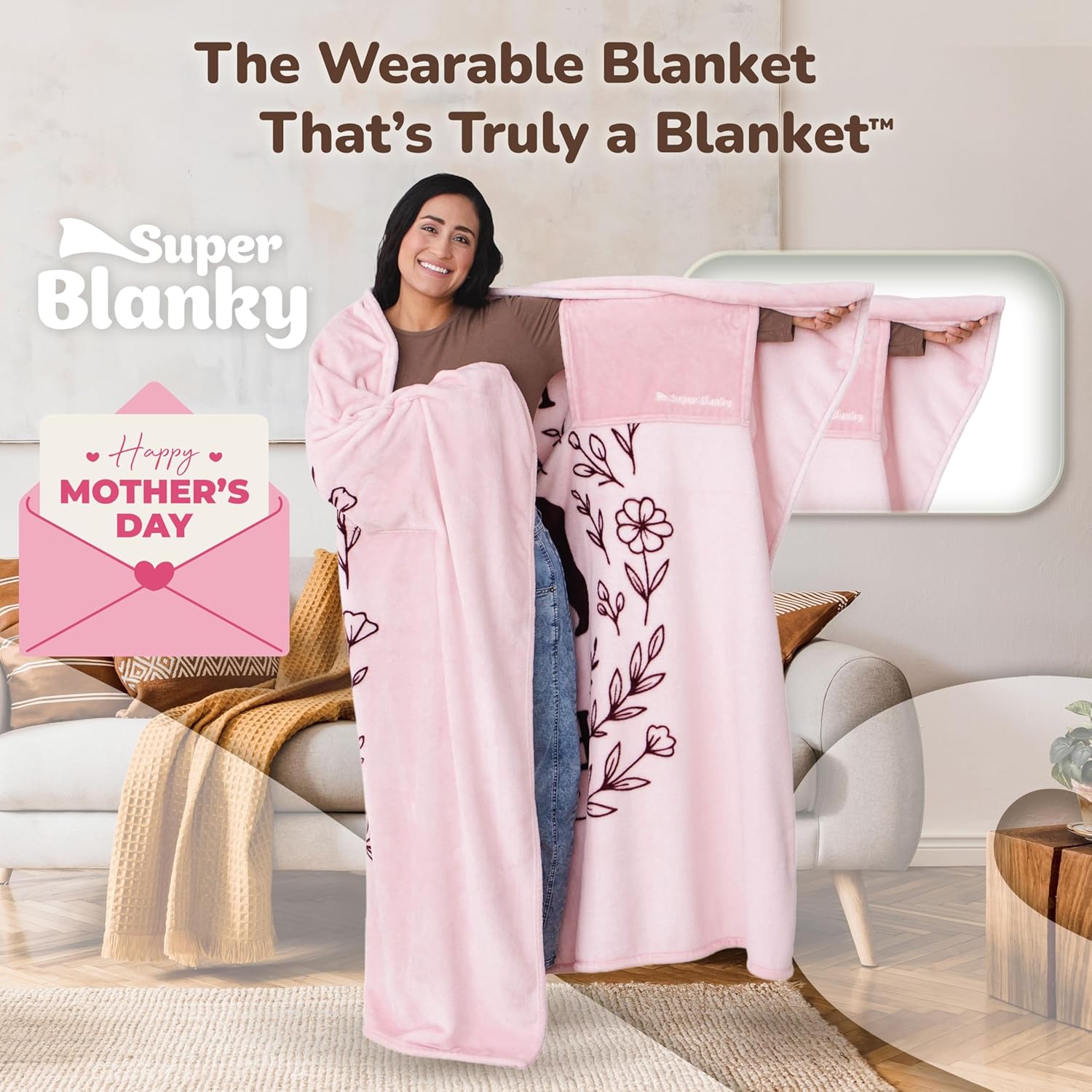 Thumbnail 1 de Super Blanky Wearable Blanket: Cozy Sleeved Comfort for Home and Travel
