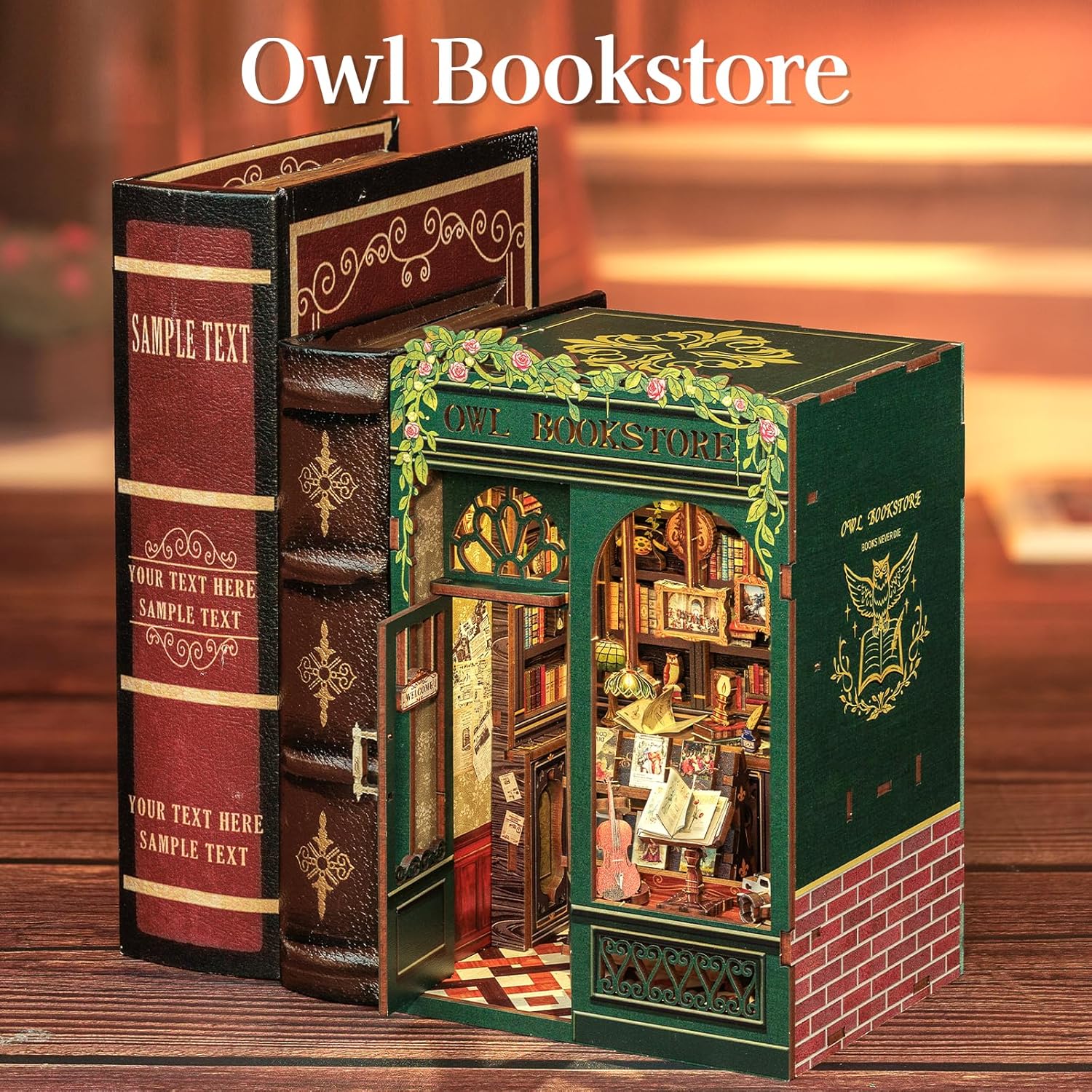 Thumbnail 1 de Fsolis Book Nook Owl Bookstore 📚