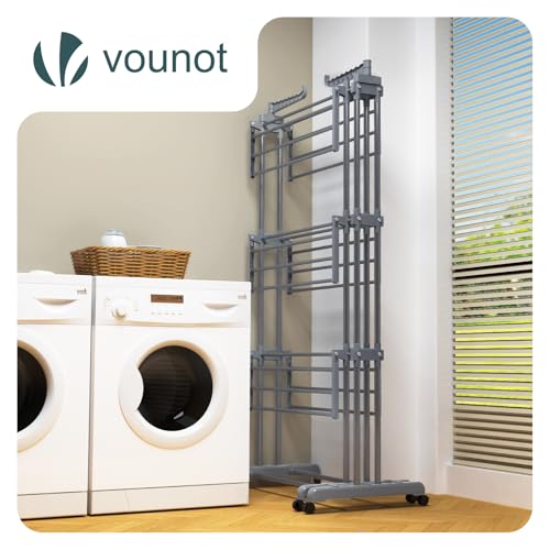 Detalle de vounot Étendoir à Linge Extensible à 4 Niveaux – Séchoir Vertical Pliable 190x64x170 cm, Grand Capacité