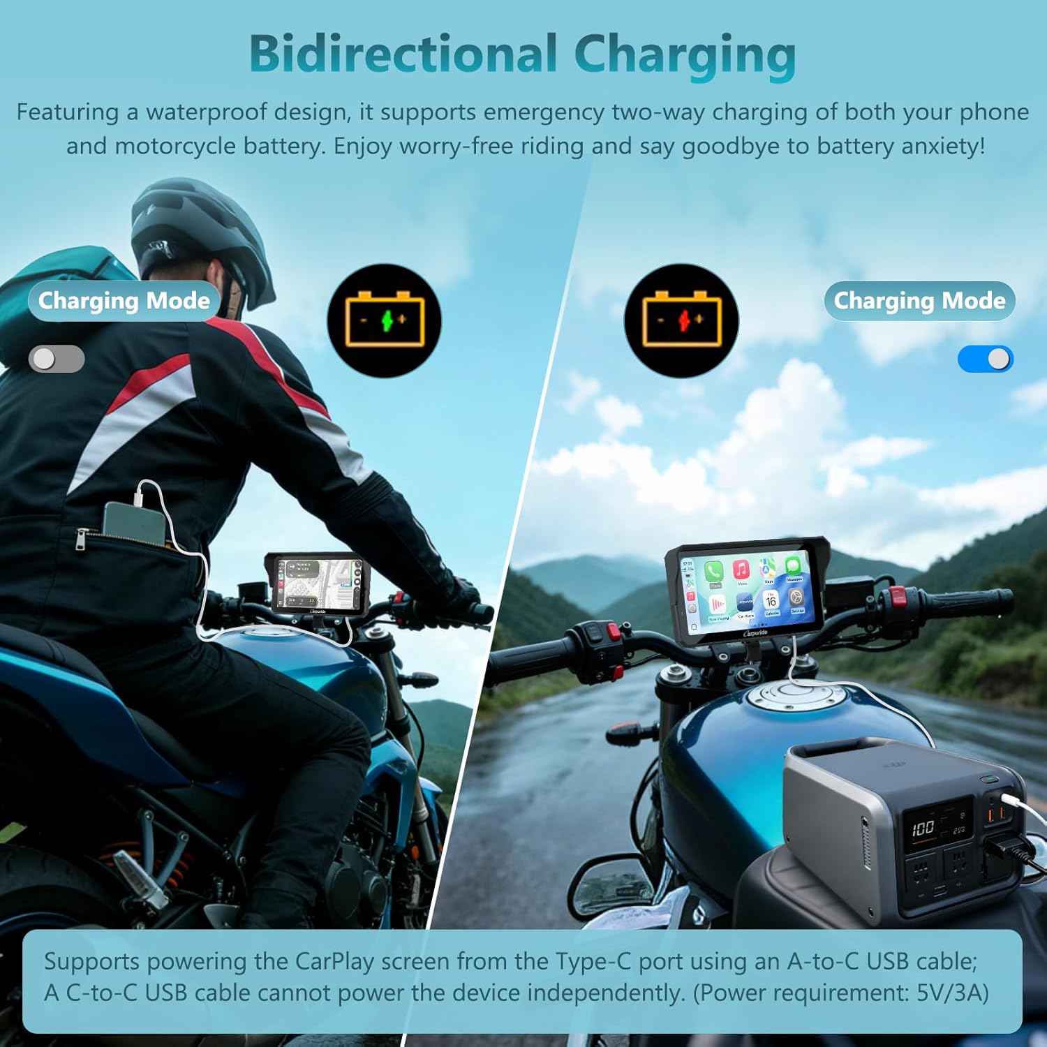 Thumbnail 2 de Carpuride W602S Pro 6.25" Motorcycle CarPlay