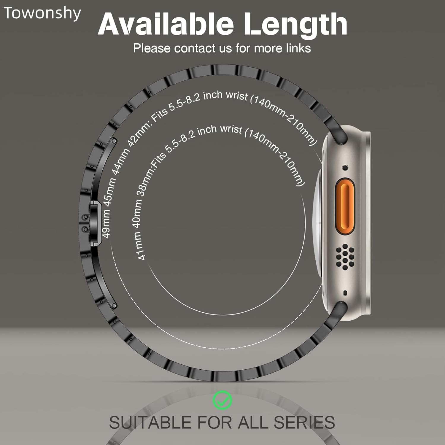 Detalle 1 de Towonshy Titan cinturino Apple Watch 49 mm