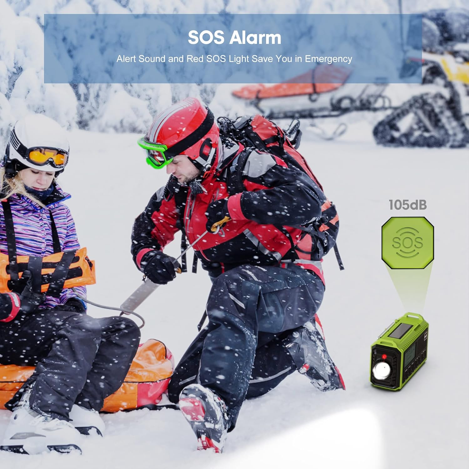 Detalle de Portable DAB+ radio with 5000mAh battery
