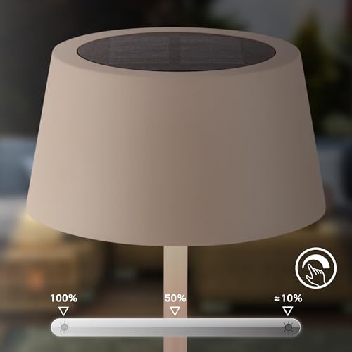 Thumbnail 7 de BRILONER Lámpara de mesa LED sin cable IP44 con pantalla táctil y CCT — beige