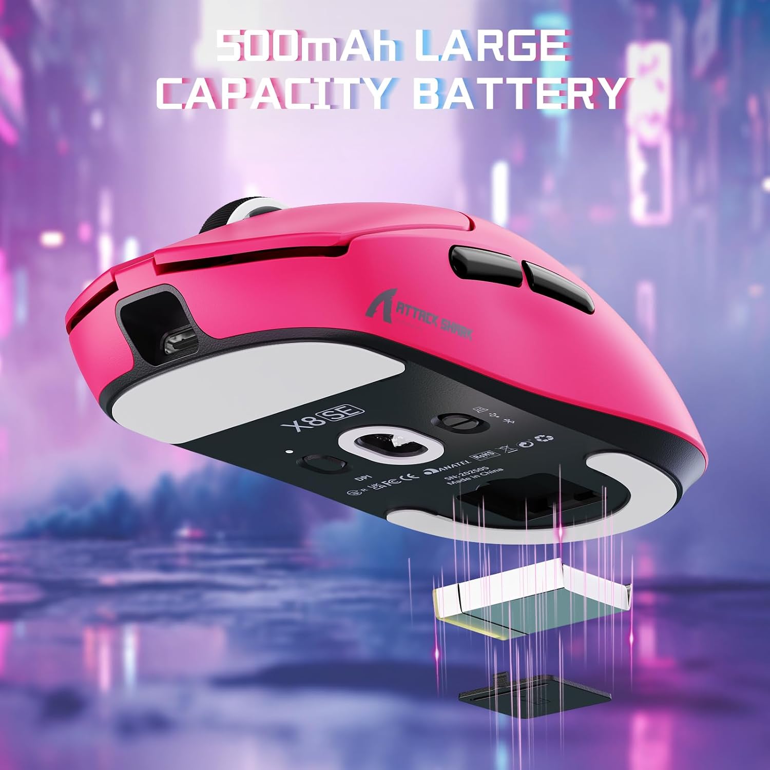 Thumbnail 6 de MAMBASNAKE X ATTACK SHARK X8SE 55g: mouse da gioco wireless ultraleggero con 25000 DPI