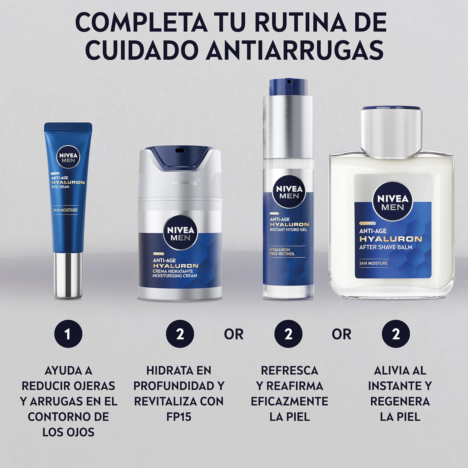 Thumbnail 5 de NIVEA MEN Hyaluron Crema Hidratante Antiedad FP15 50 ml