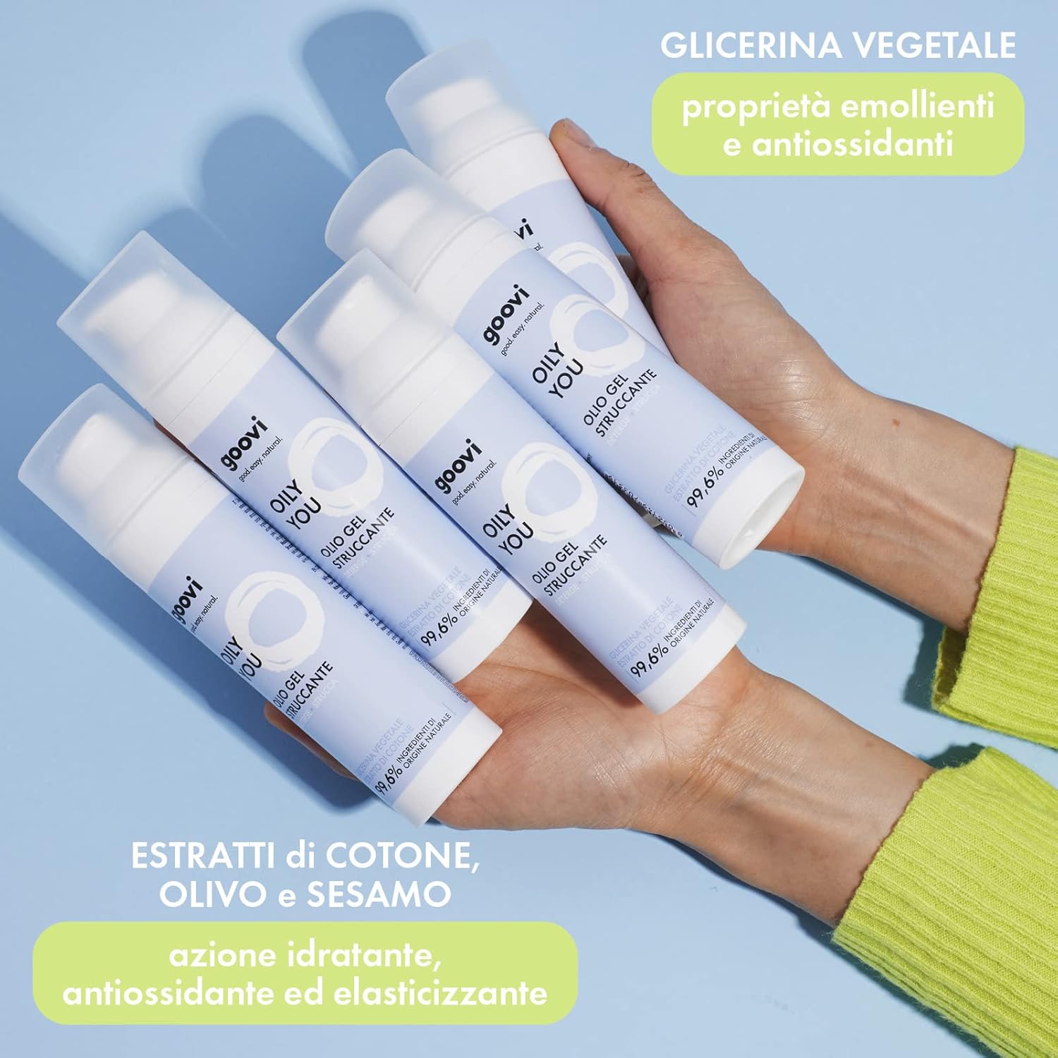 Detalle de Goovi Oily You – Olio Gel Struccante Idratante per Tutti i Tipi di Pelle (75 ml)