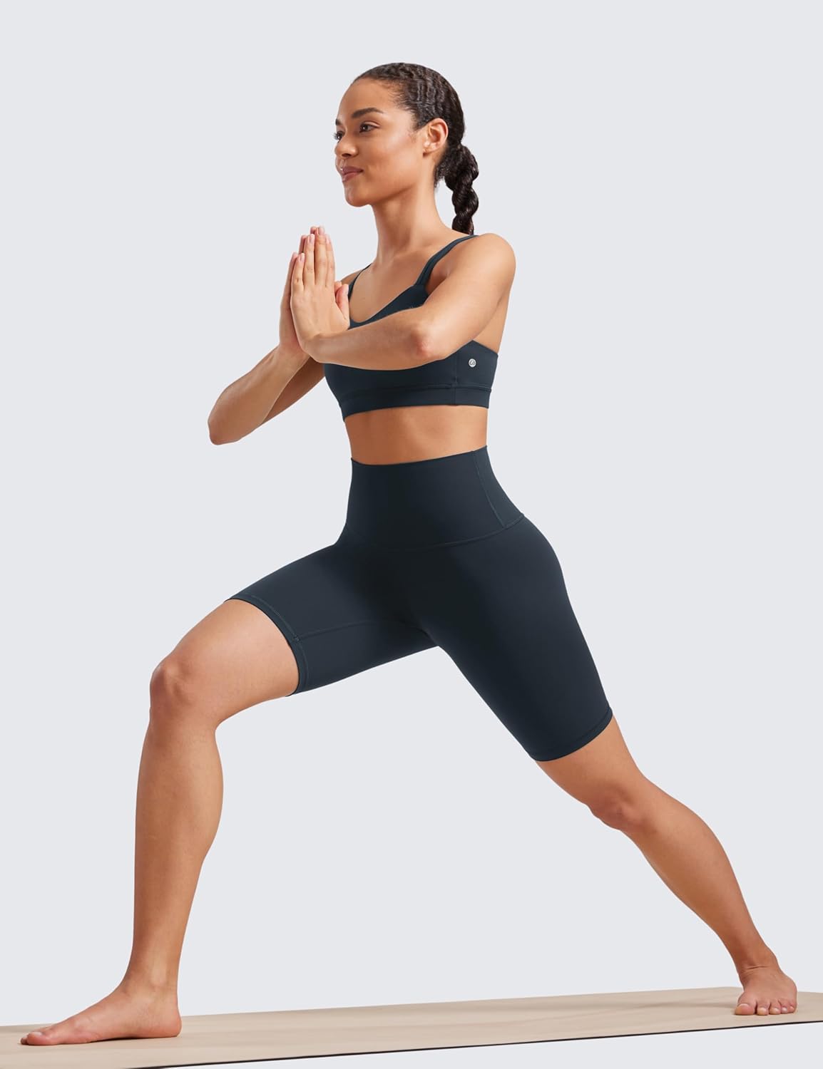 Detalle de CRZ YOGA Butterluxe High-Waisted Shorts: 2.5–8 inch Inseams for Yoga, Running and Lounging