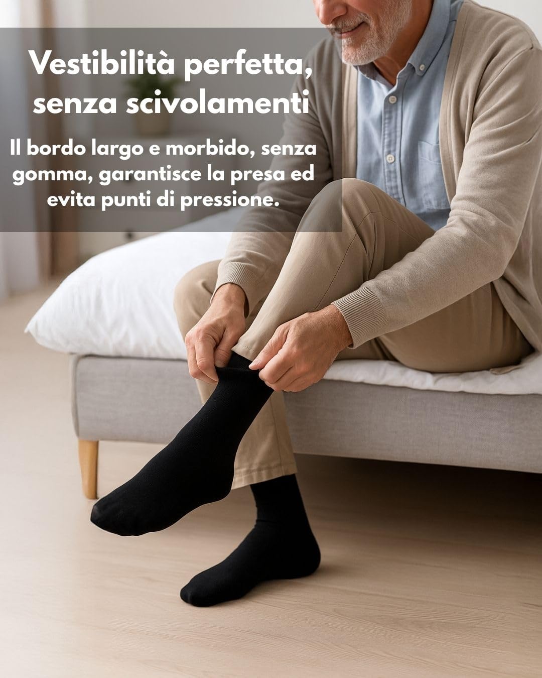 Thumbnail 5 de sockenkauf24 6 paia di calze per diabetici senza elastico (97% cotone), uomo e donna