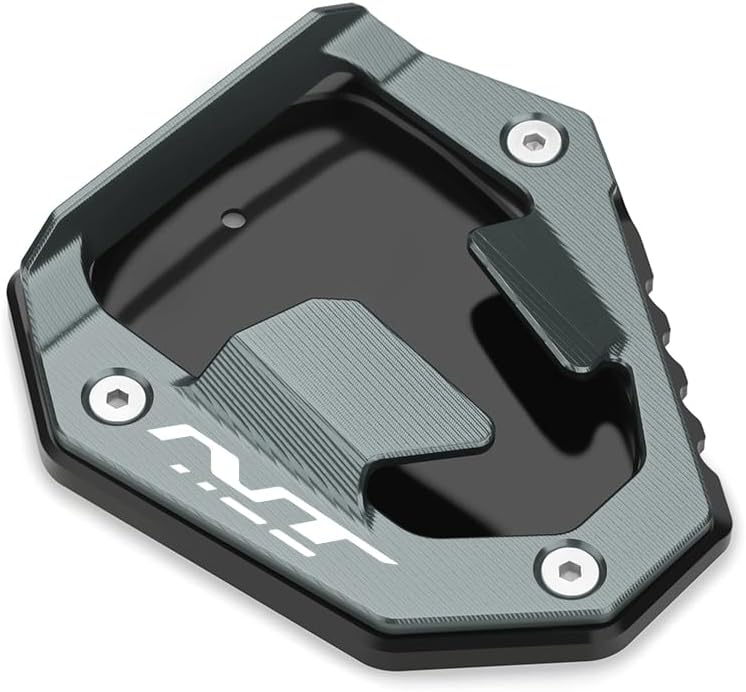 Detalle de Modeer Cavalletto laterale esteso per Honda NT 1100 / NT1100 DCT (anni 2022–2025) – accessorio CNC grigio