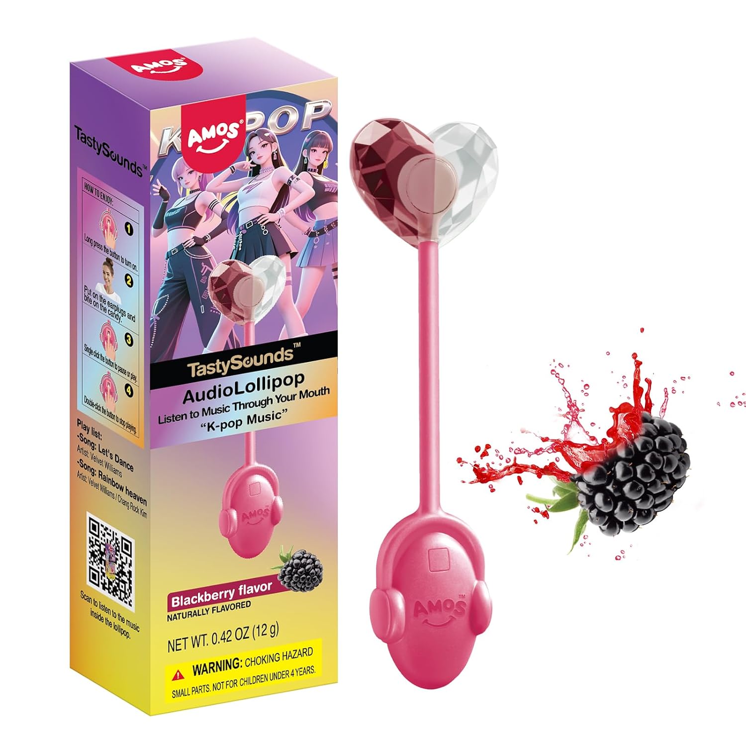 Detalle de AMOS Lutscher Audio Lollipop 1x 🍬