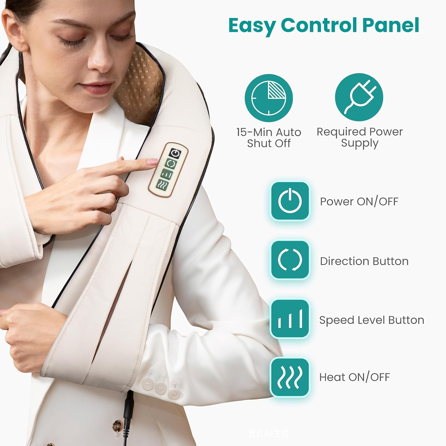 Thumbnail 6 de Nekteck Shiatsu Neck Massager with 16 Nodes