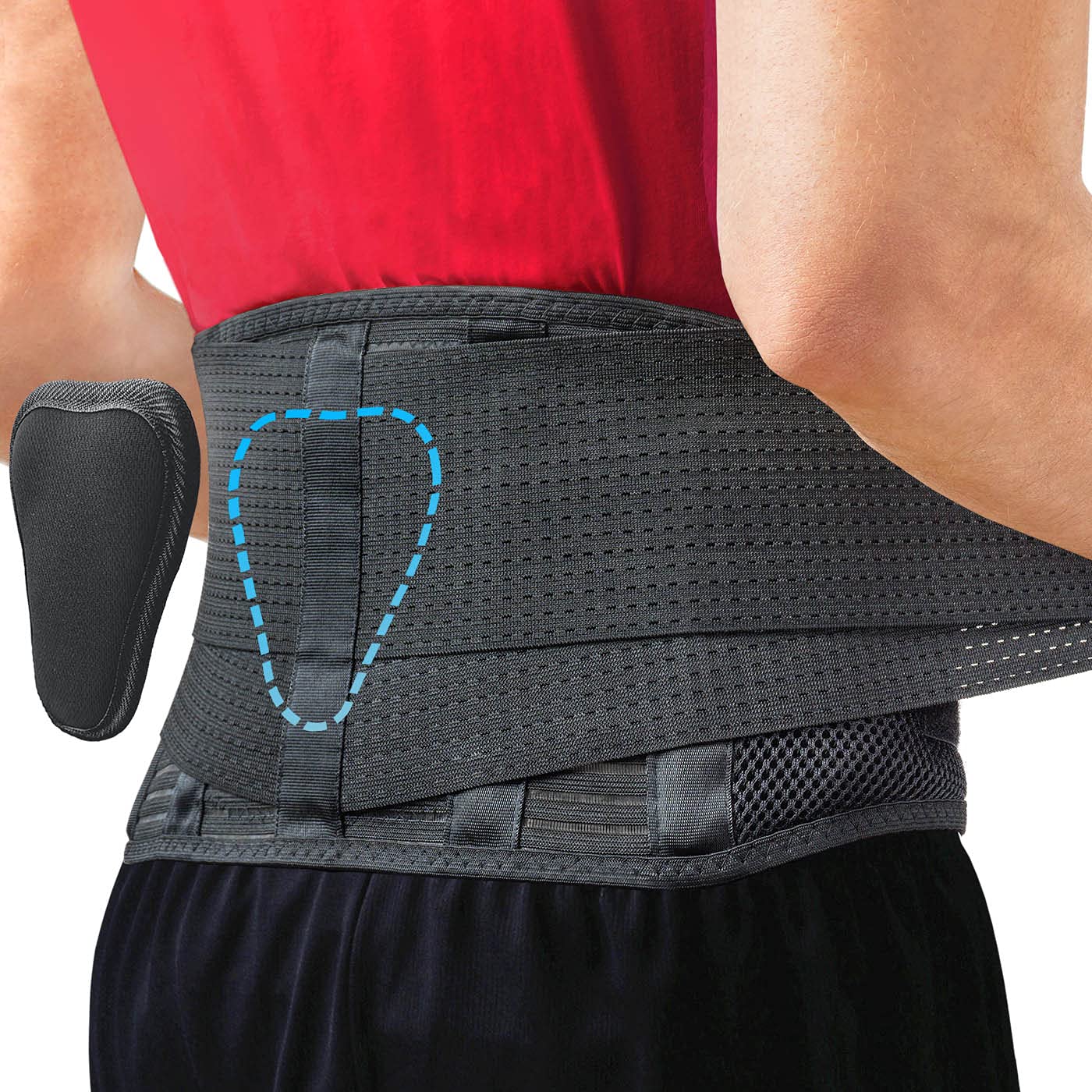 Detalle de Sparthos Back Brace for Lower Back Pain 44–52" 🩺