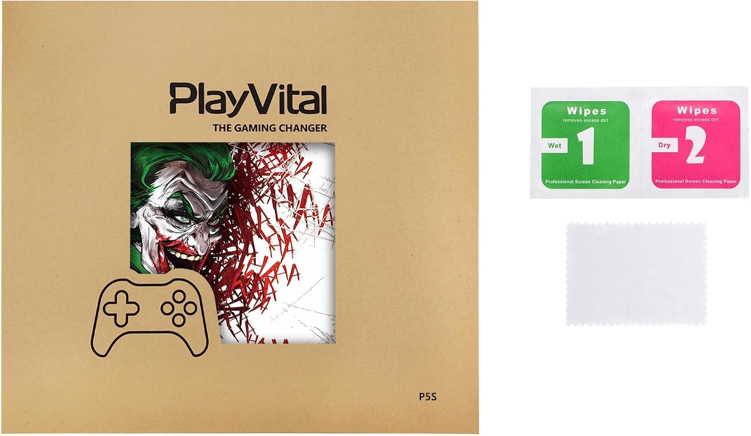 Thumbnail 6 de playvital Full Set Skin Sticker for PS5 Slim Disc Edition (new smaller design) – Clown Hahaha vinyl decal set