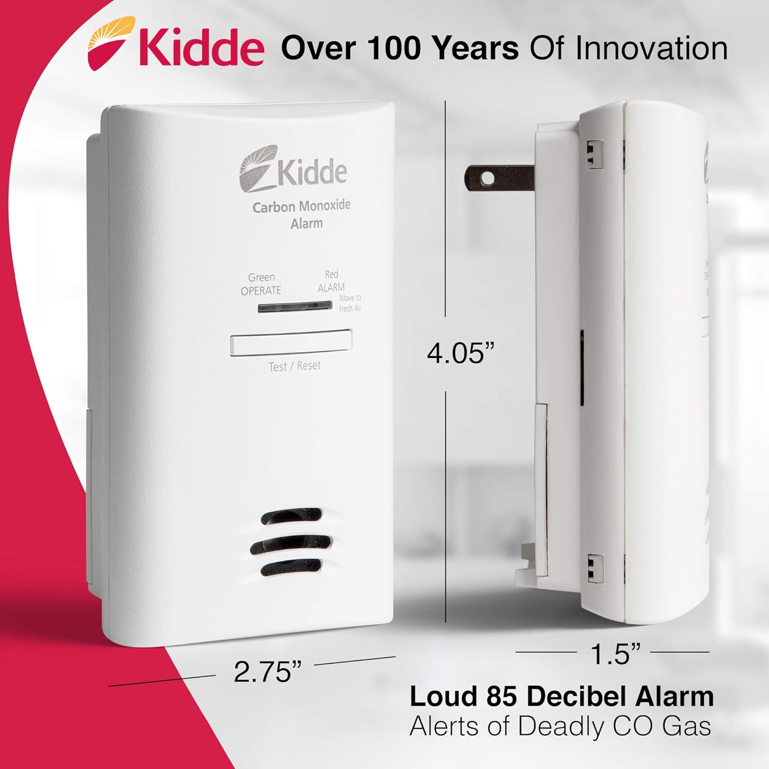 Thumbnail 3 de Kidde Carbon Monoxide Detector Plug-In with Battery Backup