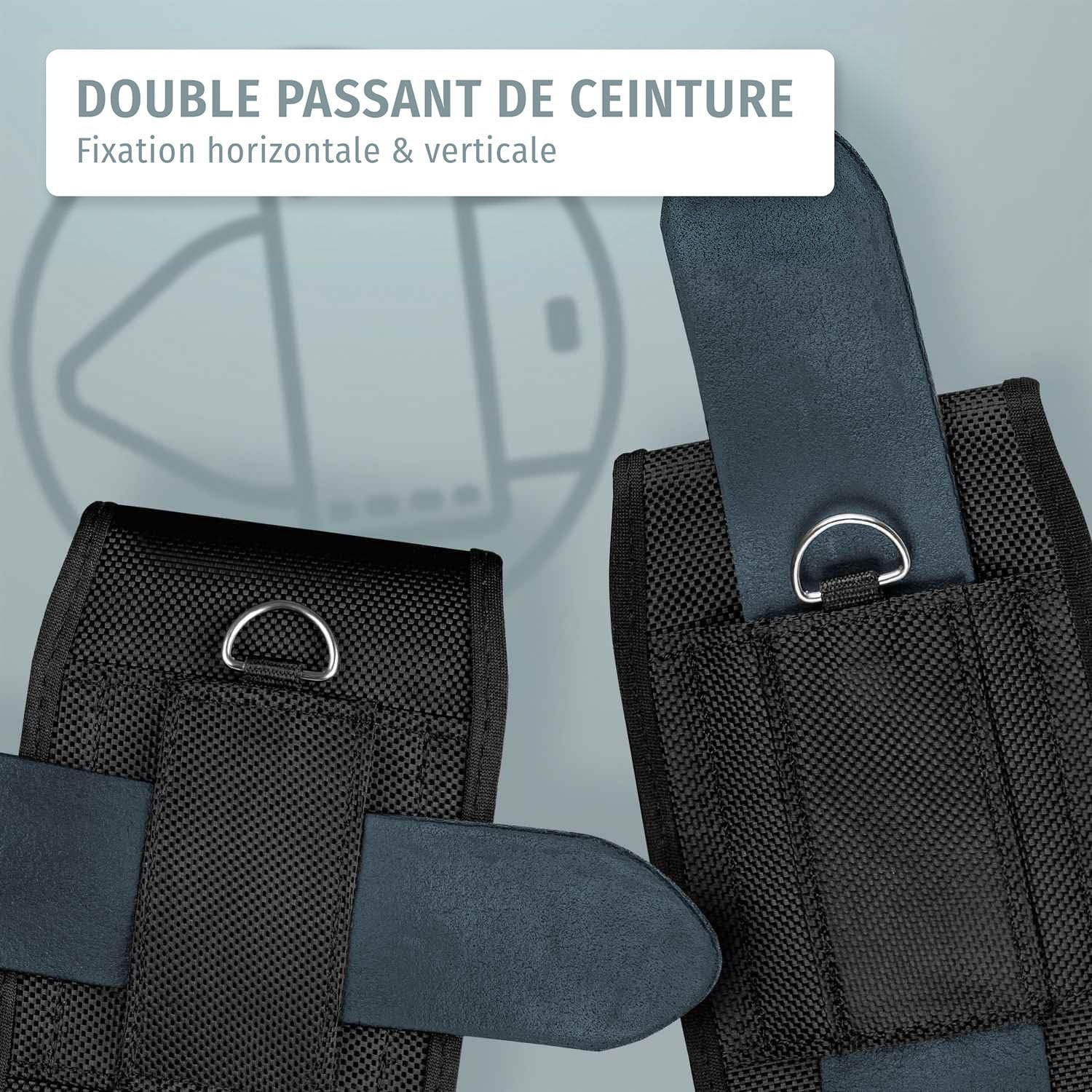 Detalle 2 de moex Agility Coque pour Samsung Galaxy S5 / S5 Neo – Étui nylon avec passant de ceinture, mousqueton et porte-stylo