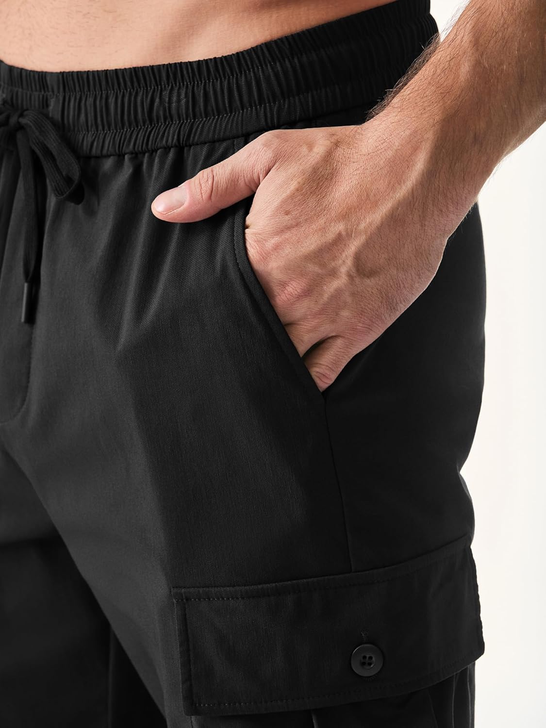Thumbnail 6 de JMIERR Cargohose Herren Lang Jogger – elastischer Bund, Kordelzug und 5 Taschen