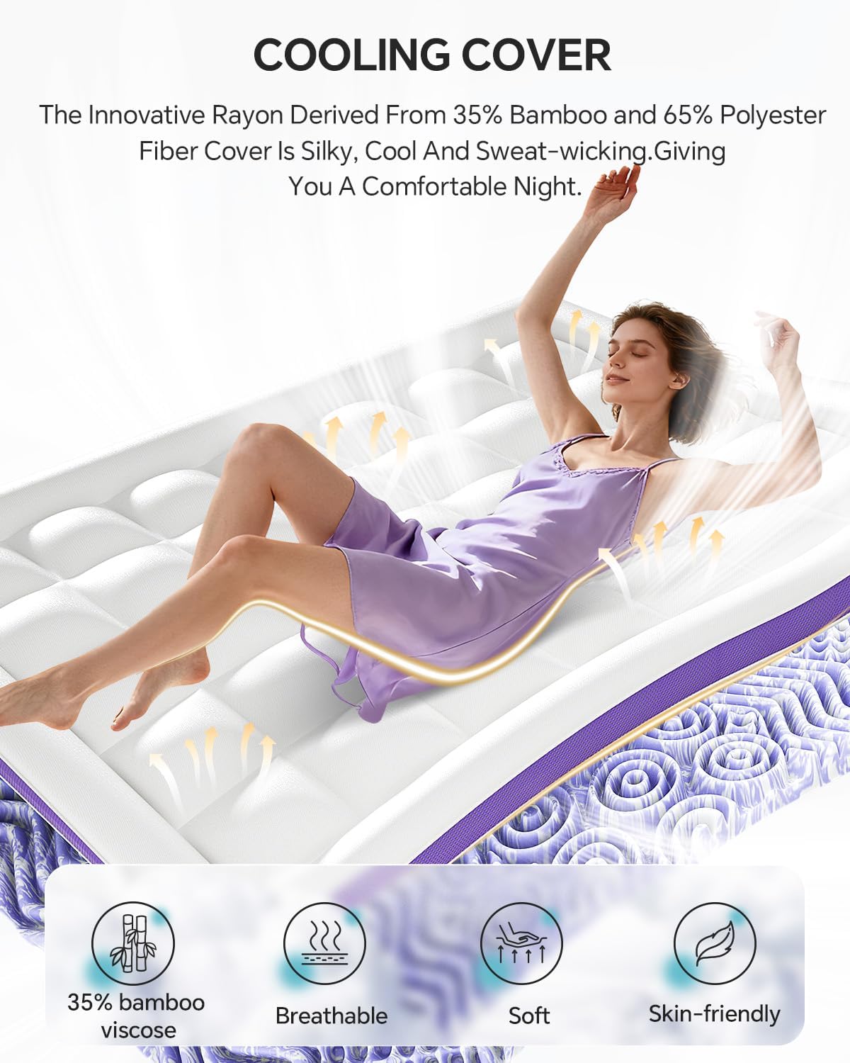Detalle 2 de ChiXpace Dual Layer 4-Inch Queen Topper