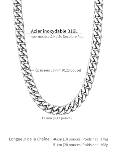 Detalle 2 de ChainsHouse collier chaîne cubaine 12 mm