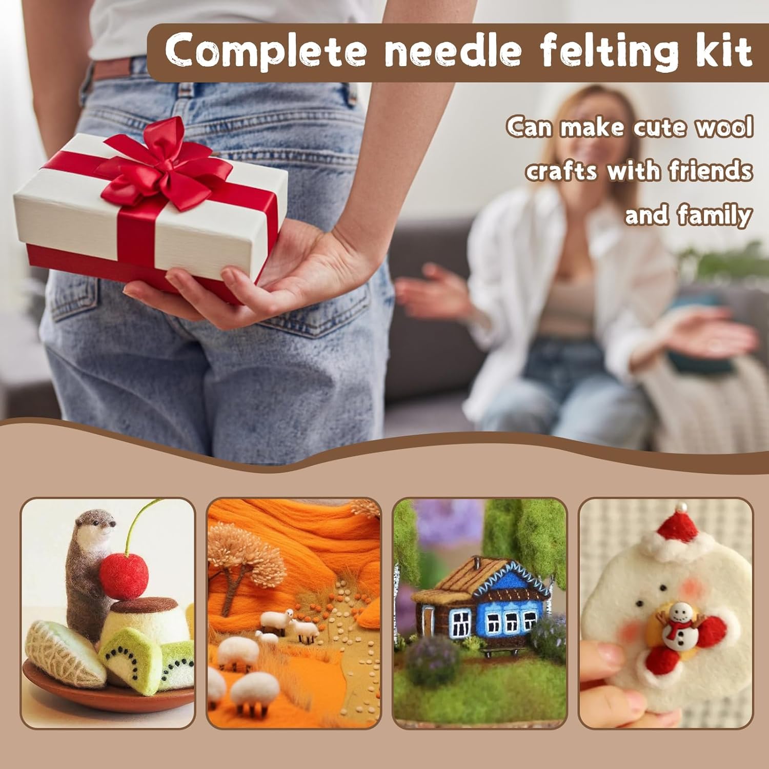 Thumbnail 5 de luokefe 24 Colors Needle Felting Kit: Complete Set for DIY Wool Crafts