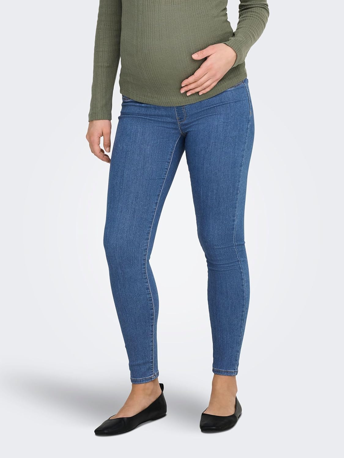 Thumbnail 1 de ONLY Maternity Olmrain Life Reg Skinny Jegging Jeans Donna con fascia in cotone elasticizzata
