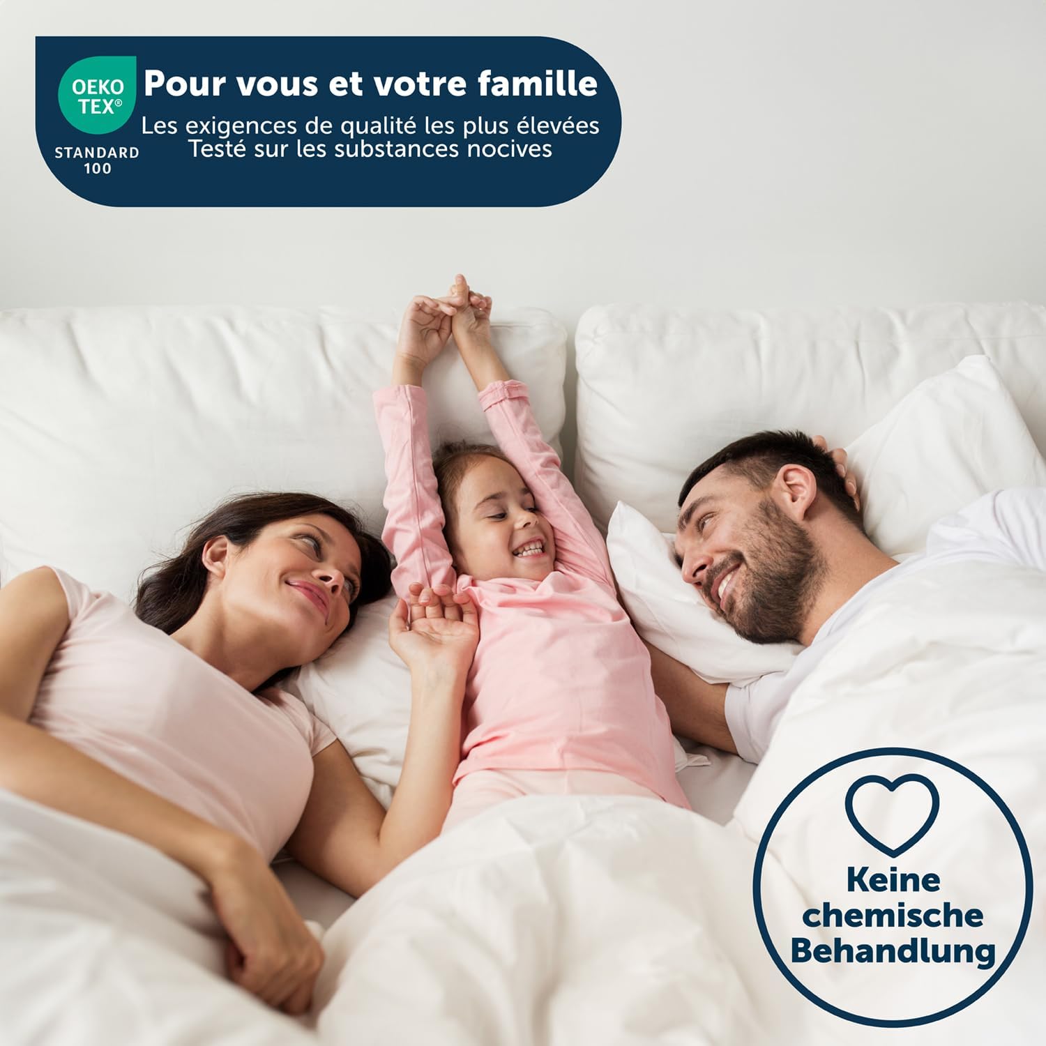 Detalle de Blumtal Housse de Coussin de lit Impermeable – Taie 40x60, anti-acariens, certifiée OEKO-TEX, 2 pièces
