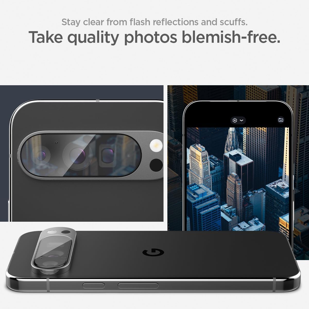 Thumbnail 3 de Spigen Glas.tR EZ Fit Optik Protection caméra pour Google Pixel 9 Pro (2 pièces) – verre trempé 9H
