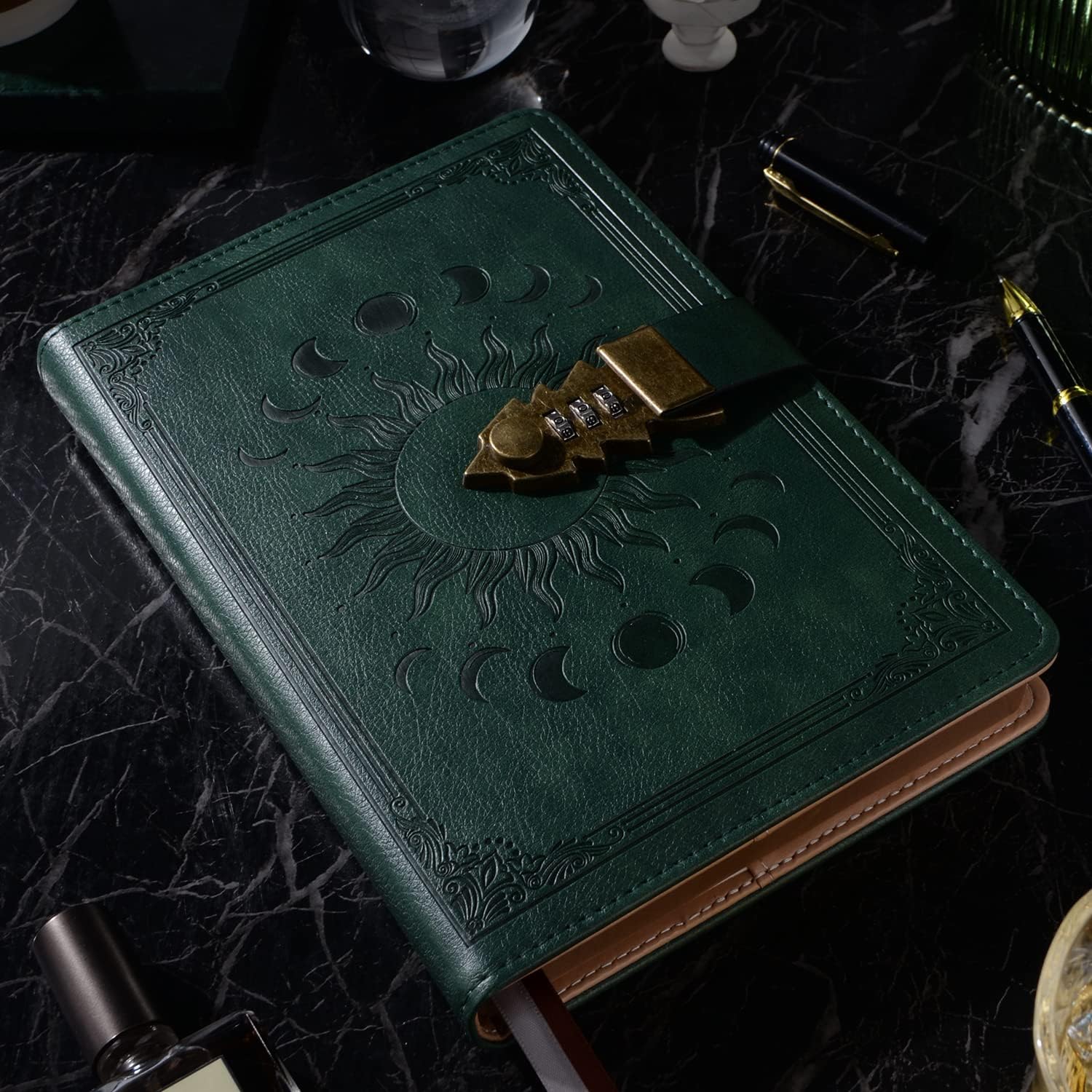 Thumbnail 6 de ZXHQ Lock Journal with Pen, A5 Refillable Diary, Combination Lock, 100 GSM Paper