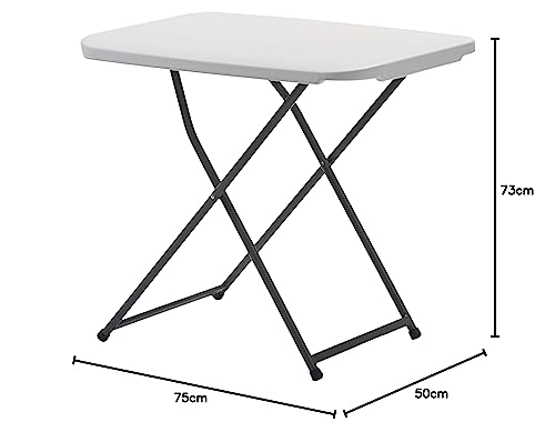 Thumbnail 10 de KG KITGARDEN Mesa Plegable Auxiliar con Altura Ajustable 50x75x56–73 cm (Blanca)