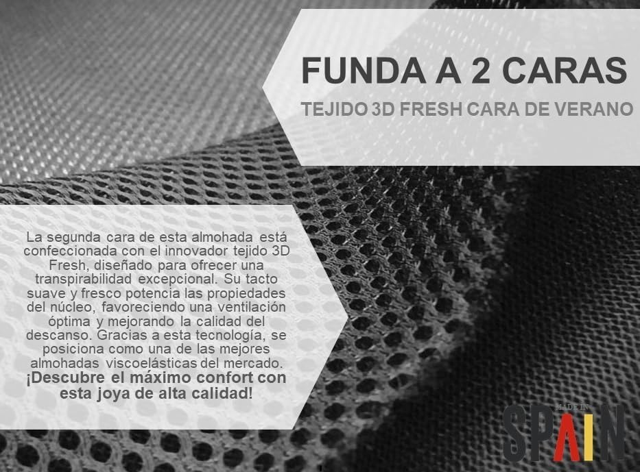 Thumbnail 6 de Almohada VISCO Élite Carbono 3D Fresh para Sueño Perfecto 💤
